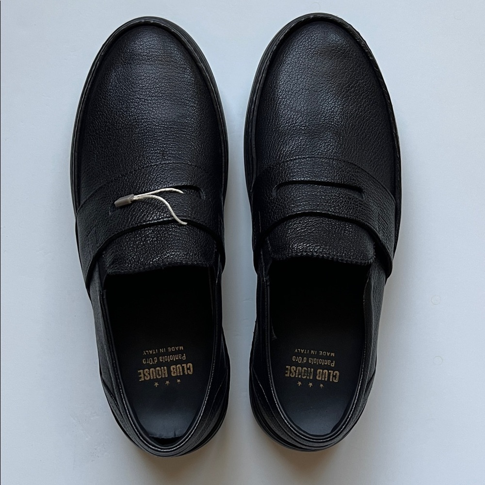 Pantofola D'oro Black Leather Loafers